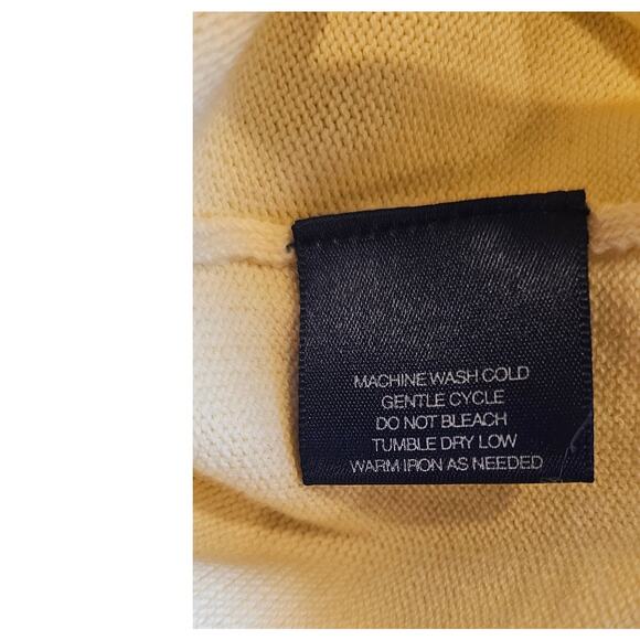 Stafford Butter Yellow V Neck Sweater 100% Pima Cotton, Mens Sz L NEW - Picture 5 of 9